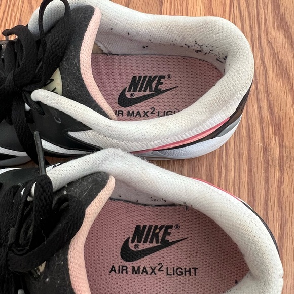 Nike Women's Black and White Sneakers with Pink Accent - Air Max 2 Light - Picture 7 of 9